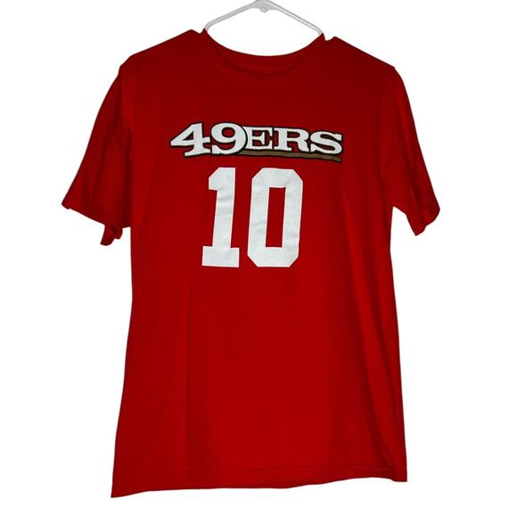 NFL SF 49ers T-shirt in red Garoppolo Number 10 Youth Size XL 18/20 - Picture 1 of 4